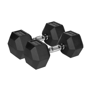 Hantle żeliwne gumowane HEX 2x12,5 kg Rebel Active