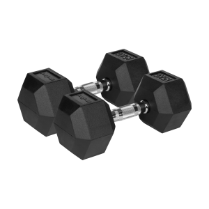 Hantle żeliwne gumowane HEX 2x15 kg Rebel Active