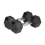 Hantle żeliwne gumowane HEX 2x6 kg Rebel Active