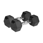 Hantle żeliwne gumowane HEX 2x8 kg Rebel Active