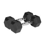 Hantle żeliwne gumowane HEX 2x5 kg Rebel Active