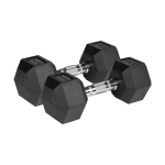 Hantle żeliwne gumowane HEX 2x10 kg Rebel Active