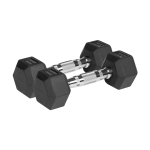 Hantle żeliwne gumowane HEX 2 x 2,5 kg REBEL ACTIVE