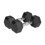 Hantle żeliwne gumowane HEX 2 x7,5 kg REBEL ACTIVE