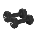 Hantelki żeliwne neoprenowe HEX 2x5 kg REBEL ACTIVE