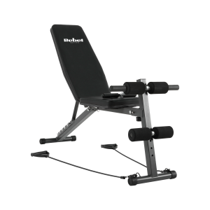 Ławka treningowa skośna z blokadą nóg i gumami REBEL ACTIVE