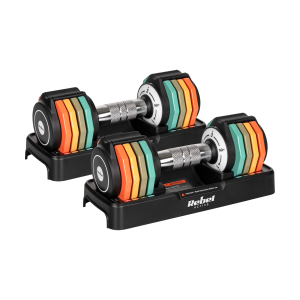 Hantle żeliwne regulowane automatycznie,zestaw 2x5 kg REBEL ACTIVE