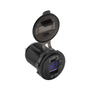 Ładowarka samochodowa USB+ USB typu C z funkcją QC i PD