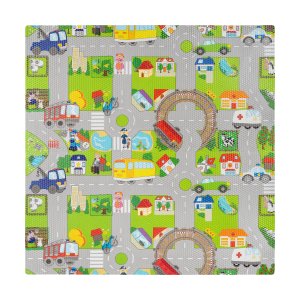 Mata z samochodami dla dzieci, puzzle 120 x 120 cm Rebel Baby