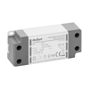 Zasilacz Rebel do sznurów LED 12V/1A max.12W IP20