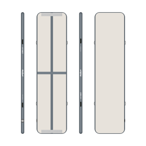 Ścieżka gimnastyczna, akrobatyczna Airtrack REBEL ACTIVE 400x100x10 - szara